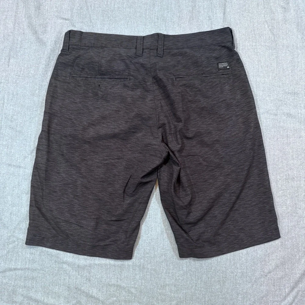 Travis Mathew‎ Shorts Mens 32 Black Gray Stretch Golf Athletic Casual Modern Fit